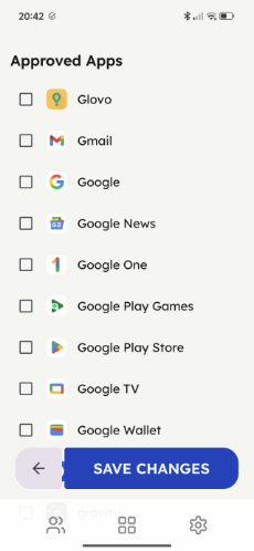 EasyLauncher Settings screen for Favorite Apps